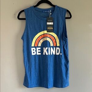 Iris Blue 'Be Kind' Rainbow Tank Top